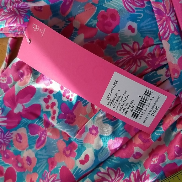 Lilly Pulitzer Faye V-Neck Ruffle Dress Aura Pink Baby Bloomer - Picture 8 of 10